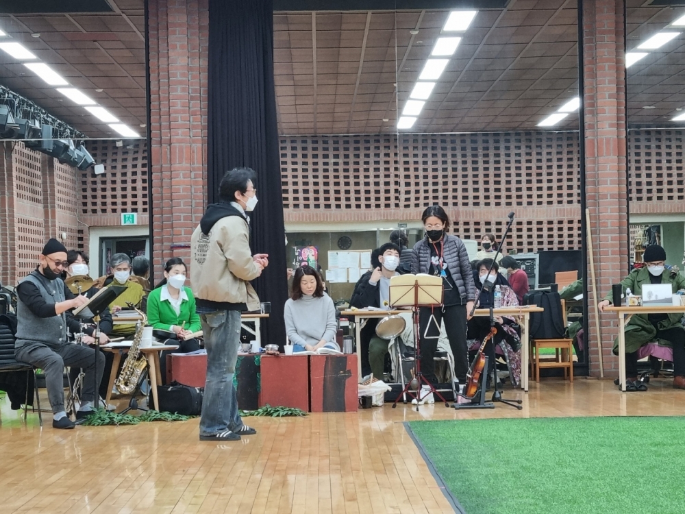 ▲ 인천시립극단의 연극 '십이야' 연습 현장 모습.